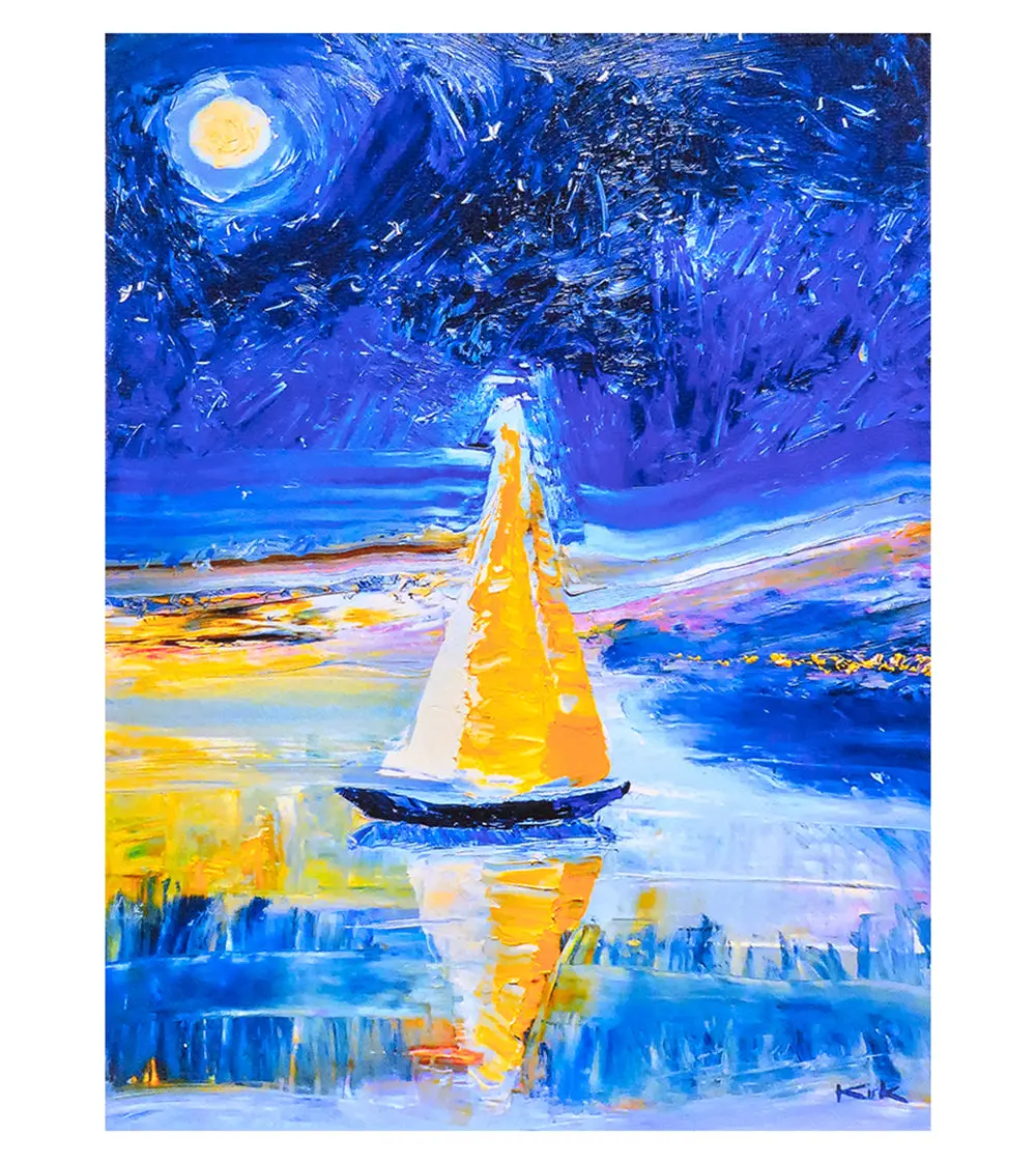 Full Moon Sail Lahaina By Kirk Boes 1