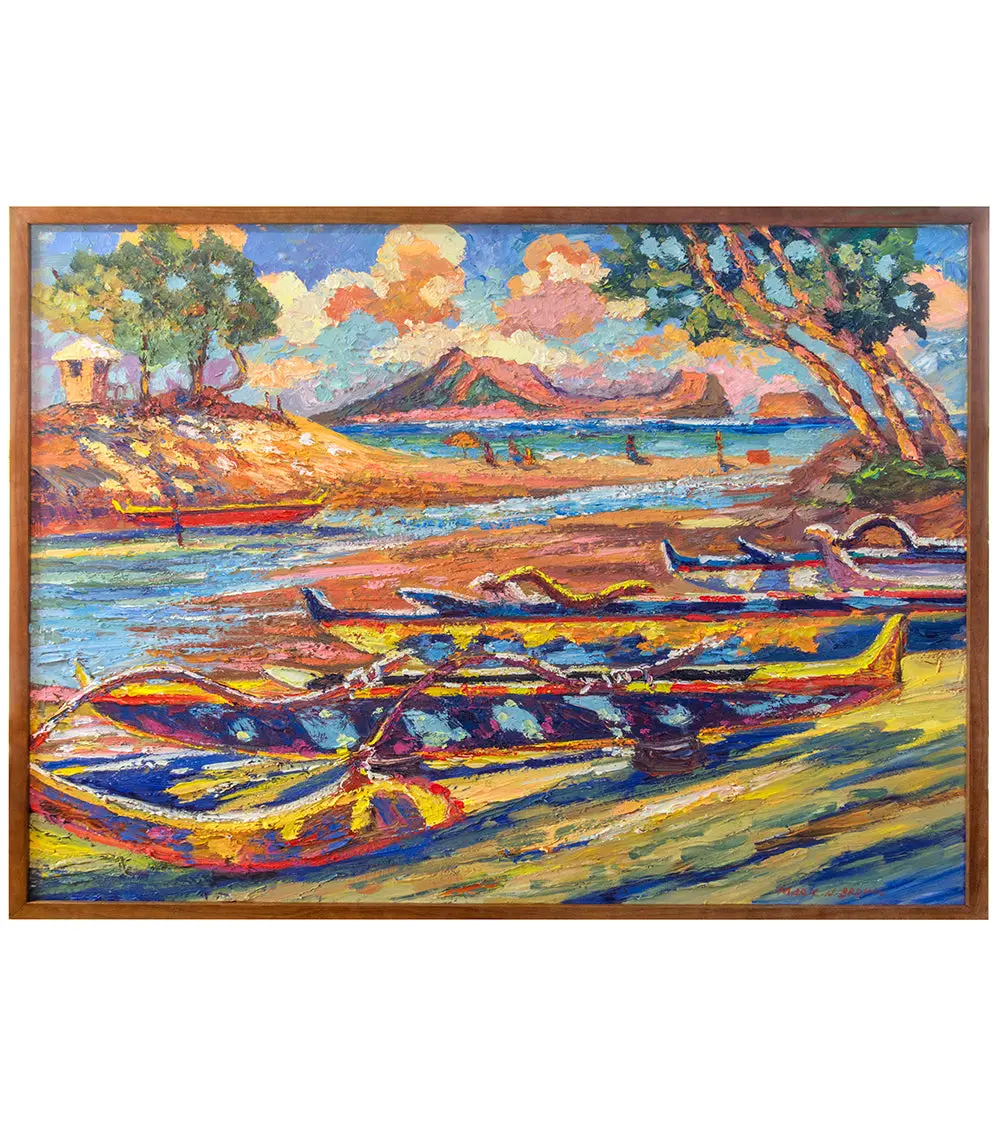 Kailua Beach Canoes By Mark Brown 1