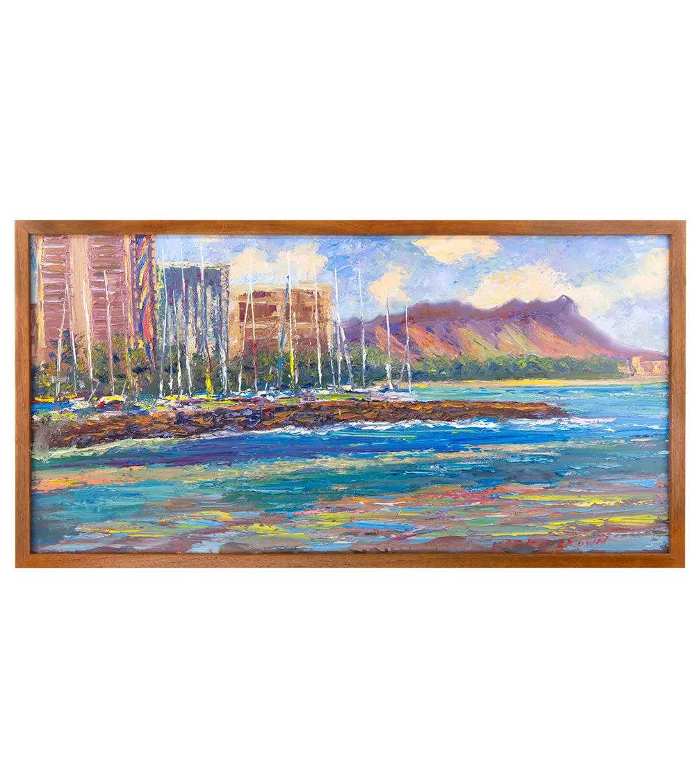 Diamond Head From Magic Island By Mark Brown 1