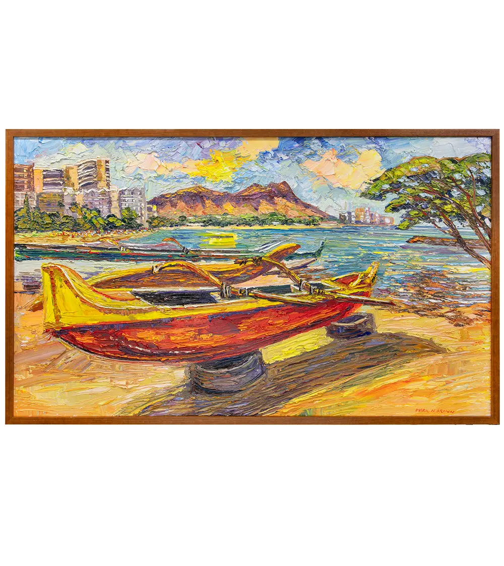 Red Canoe At Kaiser's By Mark Brown 1