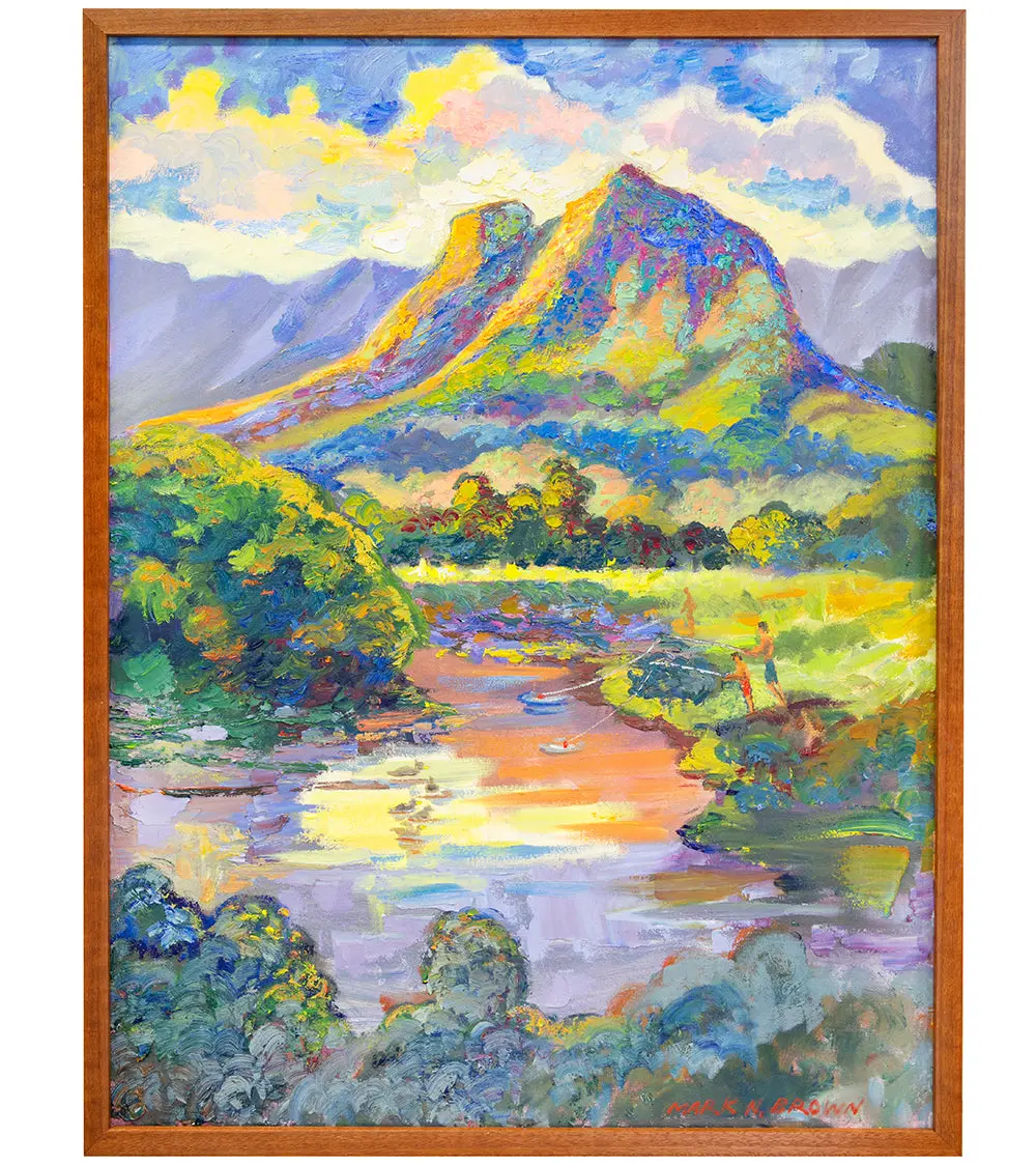 Olomana From Kawainui Marsh By Mark Brown 1