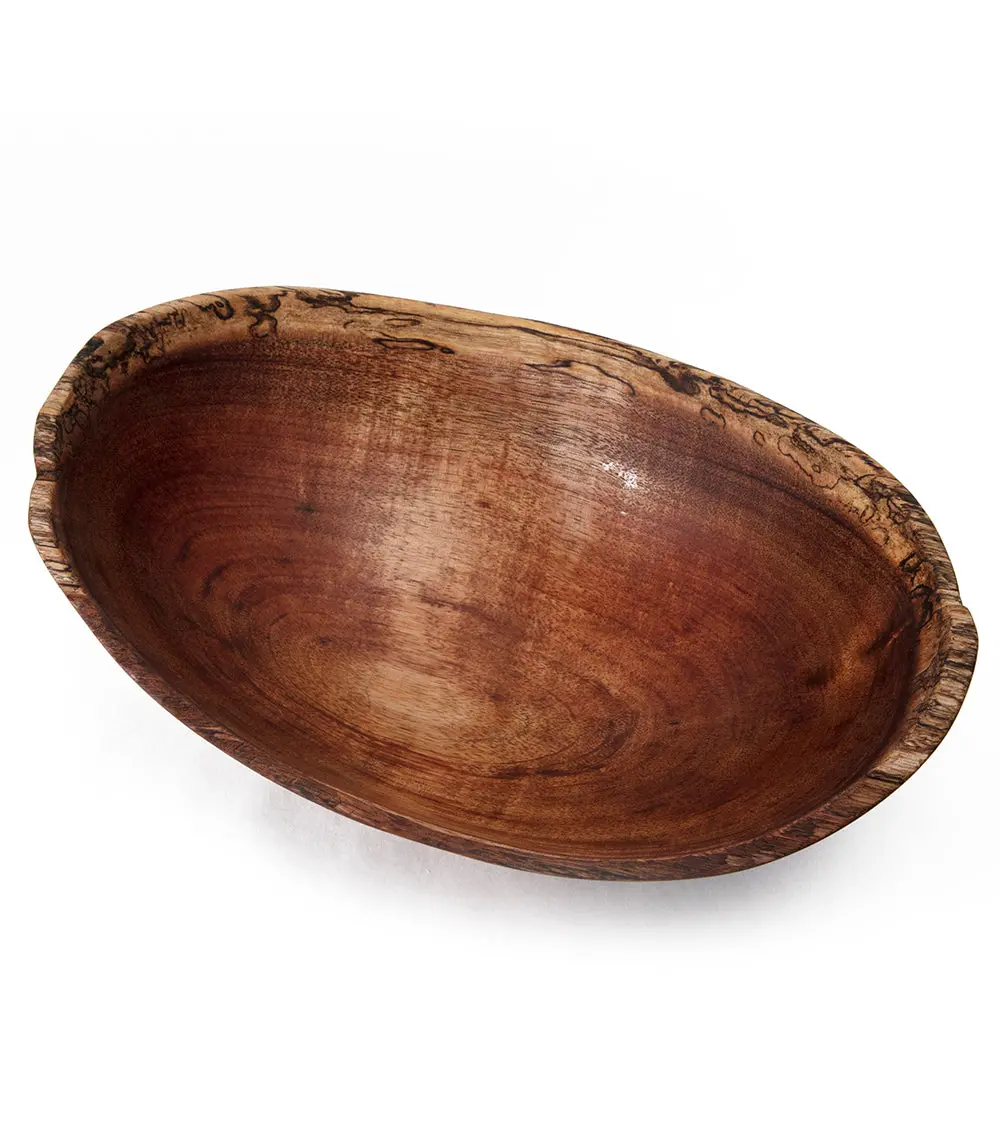Natural Edge Carved Koa Bowl (Small) By Gene Buscher 2