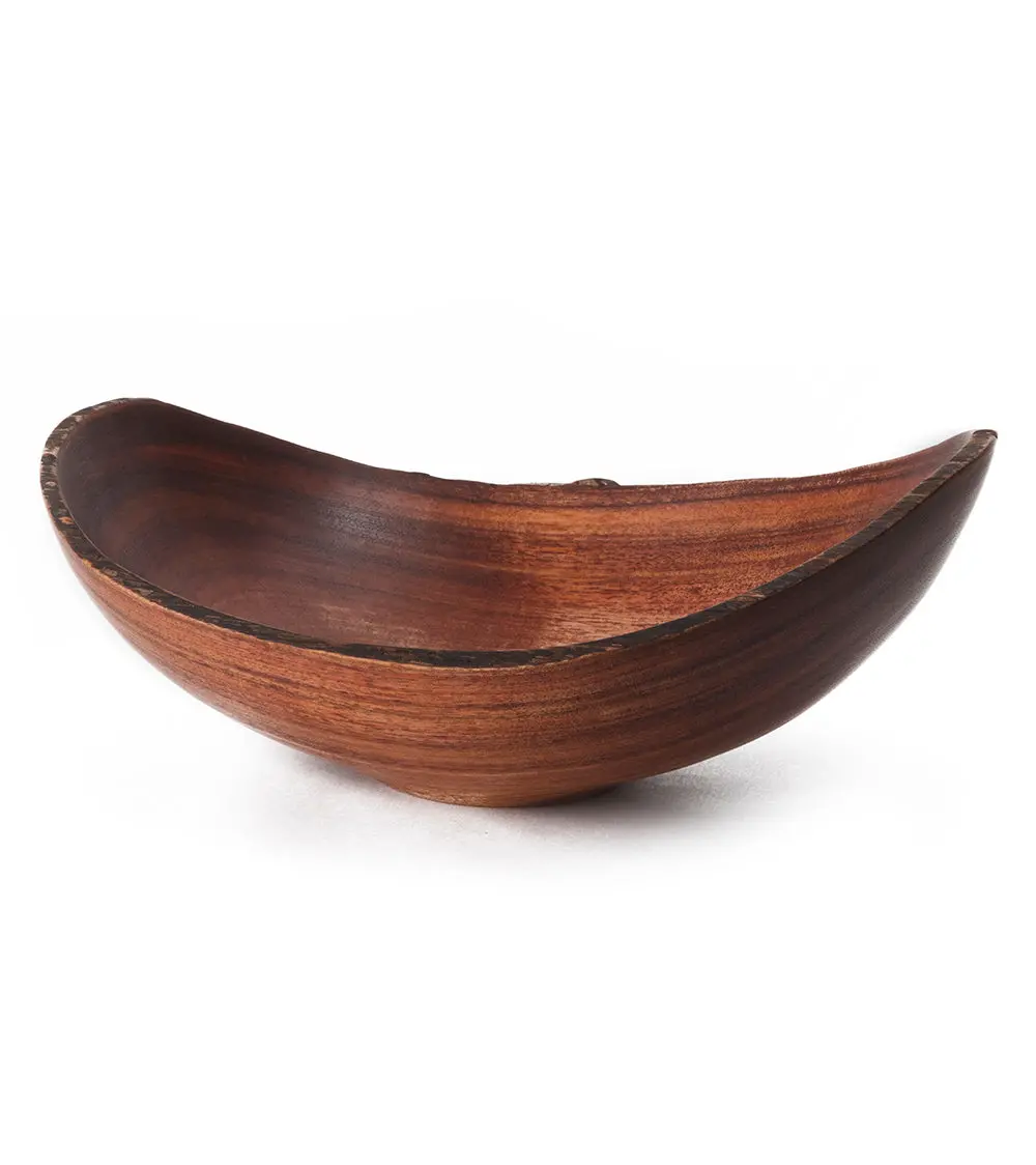 Natural Edge Carved Koa Bowl (X-Large) By Gene Buscher 1