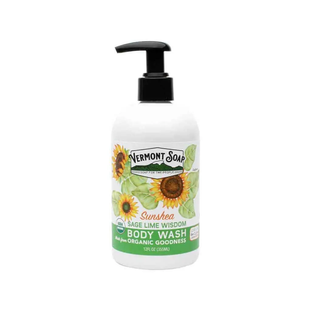 Sage Lime Wisdom Organic Body Wash - Vermont Soap 2