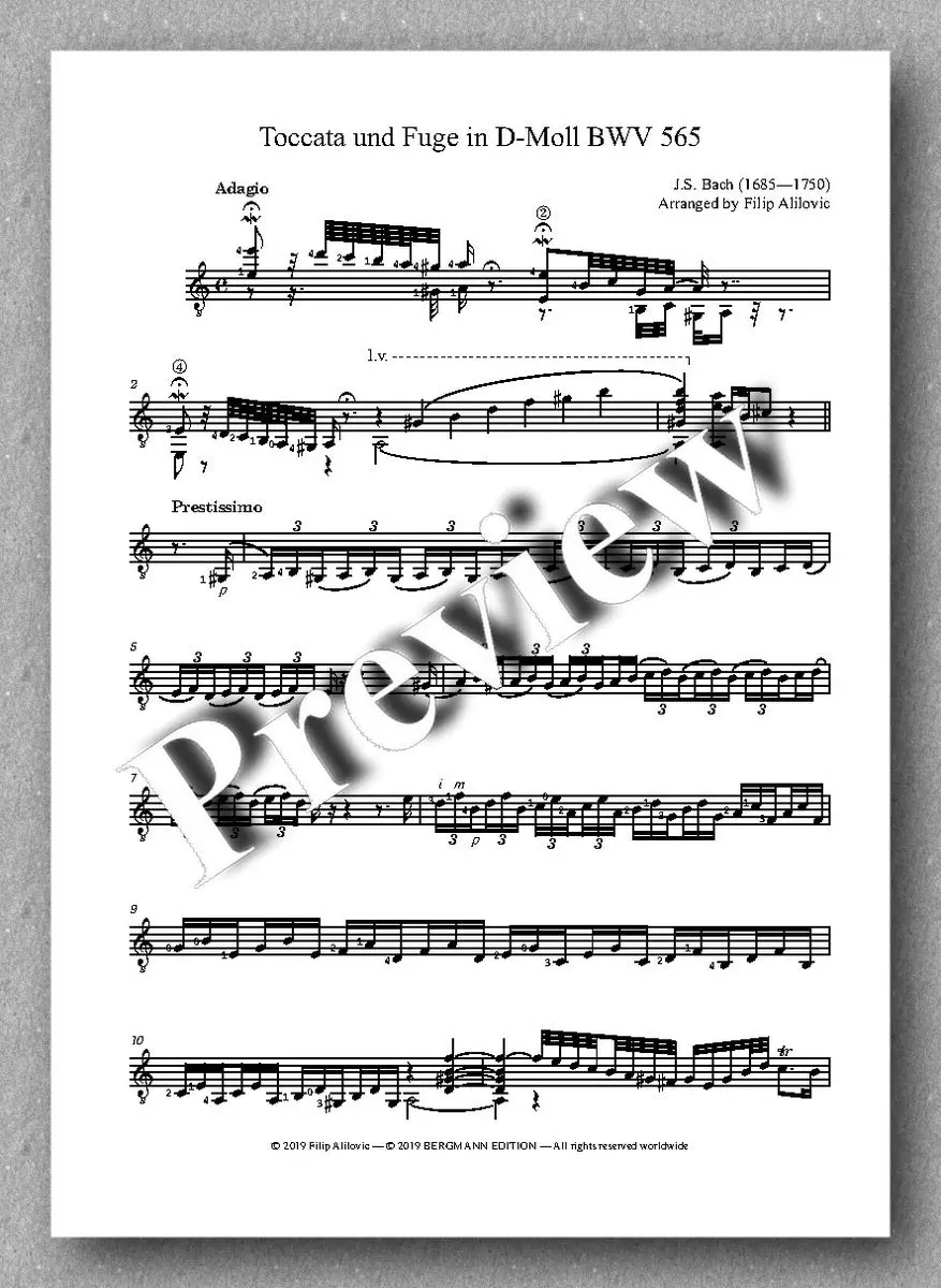 Bach-Alilovic, Toccata Und Fugue In D-Minor, Bwv 565 2