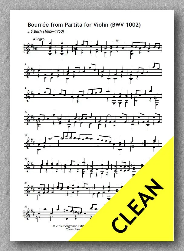 Bach Bwv 996, Bourree In E-Minor 2