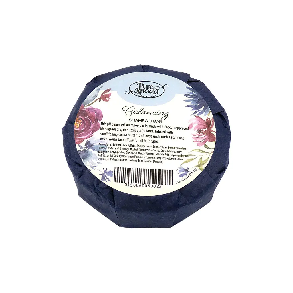 Balancing (Patchouli & Lemongrass) Natural Shampoo Bar - Pure Anada 2