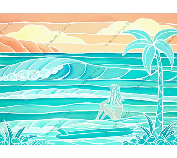 Beach Girl By Heather Brown - Limited Edition Giclee 1