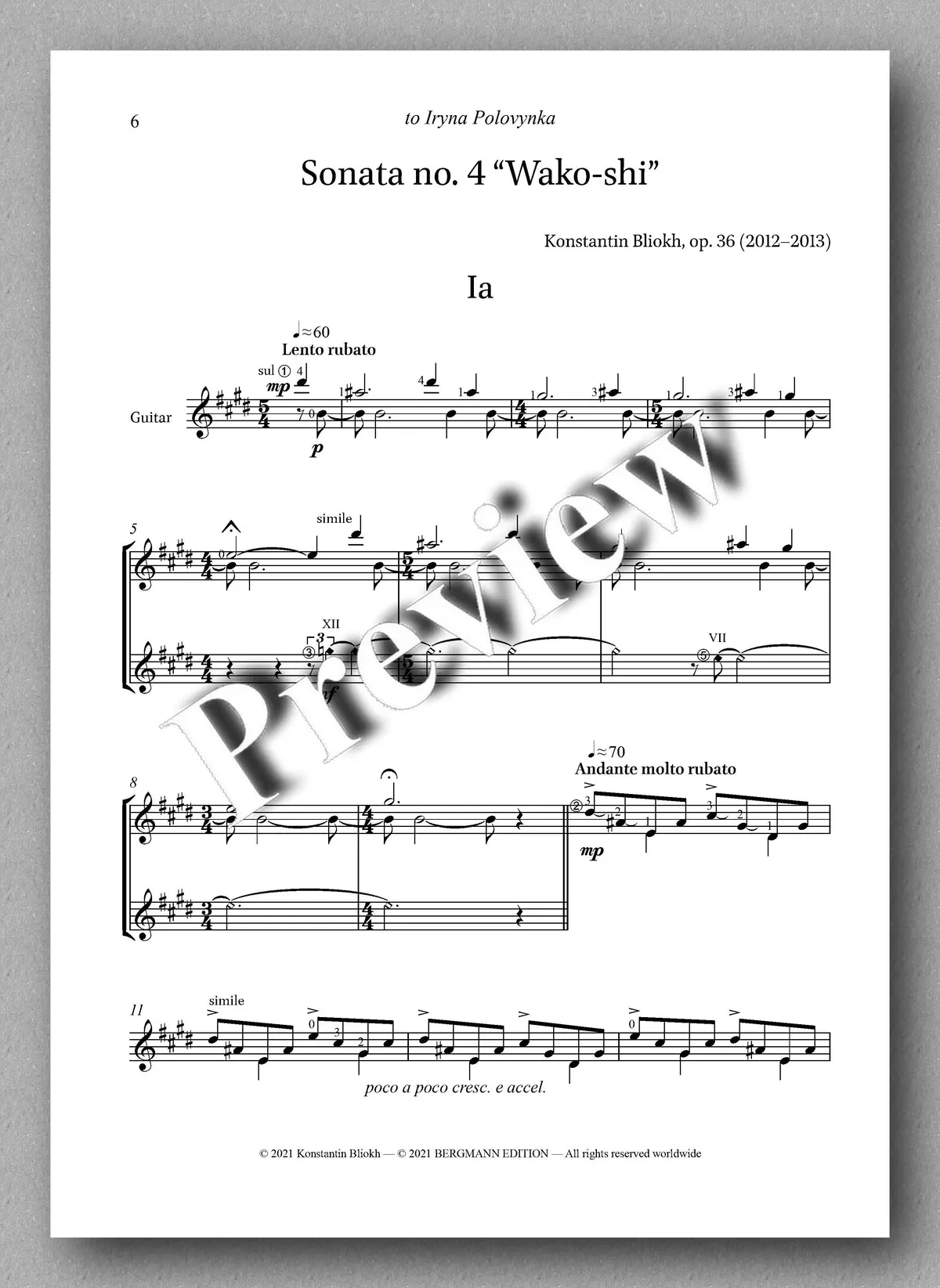 Bliokh, Sonata No. 4 "Wako-Shi" 2