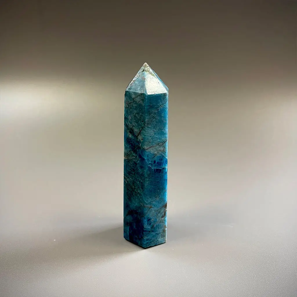 Blue Apatite Crystal Point Towers 1