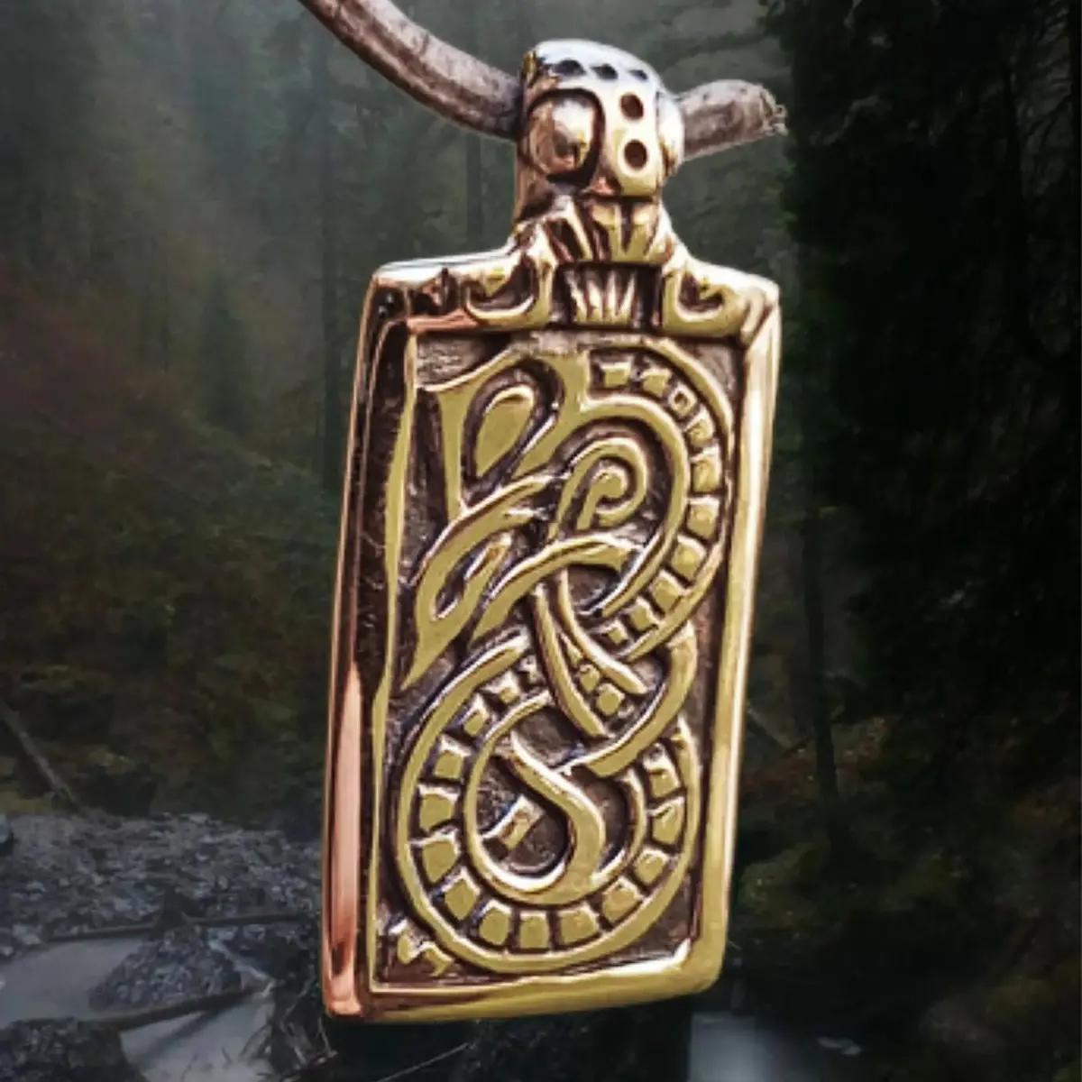 Bronze Jelling Serpent Pendant 1