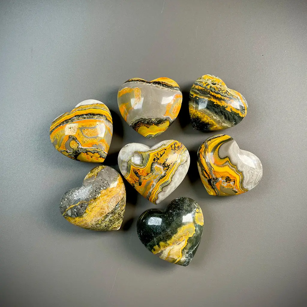 Bumblebee Jasper Heart 4-5Cms 1