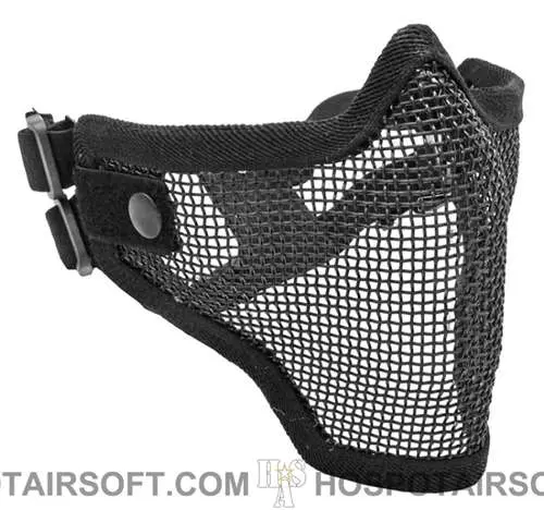 Code 8 Metal Mesh Lower Face Mask Black 1