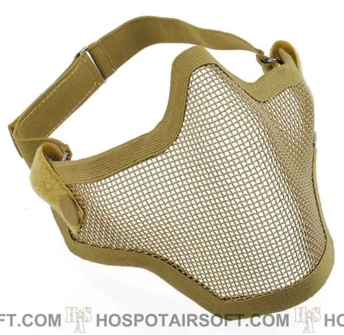 Code 8 Metal Mesh Lower Face Mask Tan 1