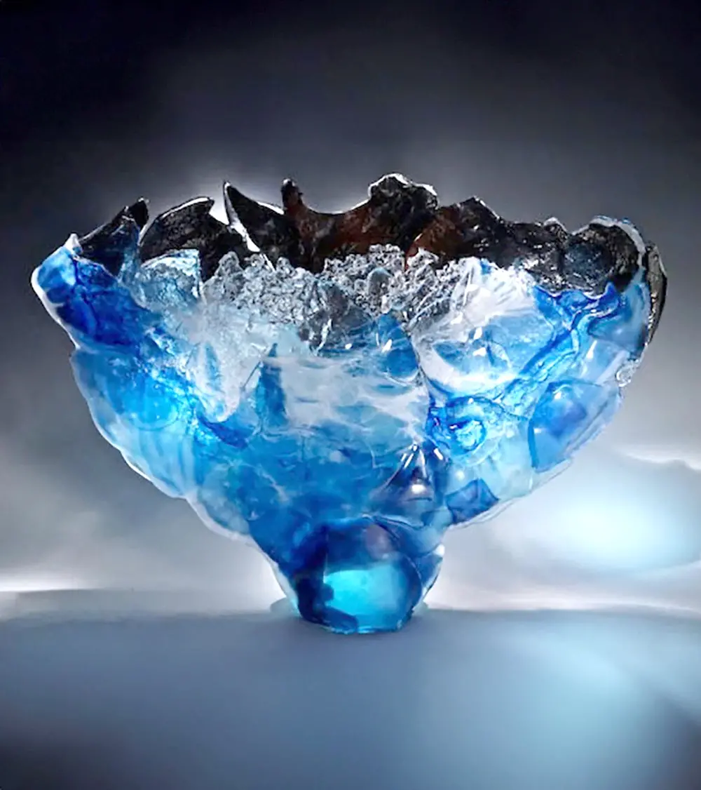 Smashed Glass Sculpture "Deacon Brownʻs Ledge" By Caleb Nichols 1