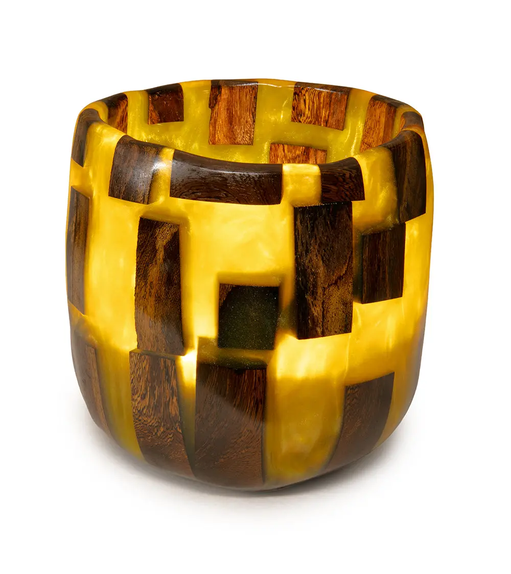 Carved Koa/Resin Vessel By Francisco Clemente 1