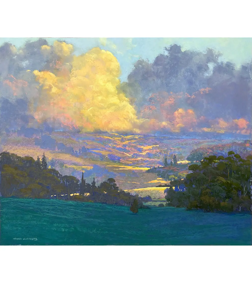 Original Pastel Painting "Kula Color Harmony" By Michael Clements 26 X 30 1
