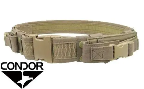 Condor  Tactical Belt W- Dual Mag Pouches (Tan) 1
