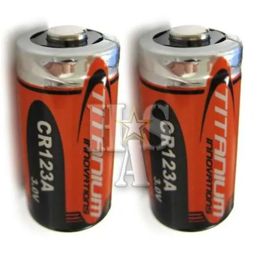 Hsa Titanium Cr123a 1600Mah 3V 3A Lithium (Limno2) Button Top Flashlight/Photo Battery - (2 Pack) 1