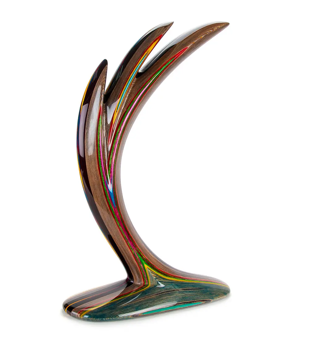Wood Sculpture "3 Dolphin" By Rock Cross 2