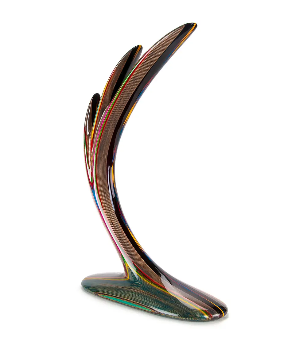 Wood Sculpture "3 Dolphin" By Rock Cross 1