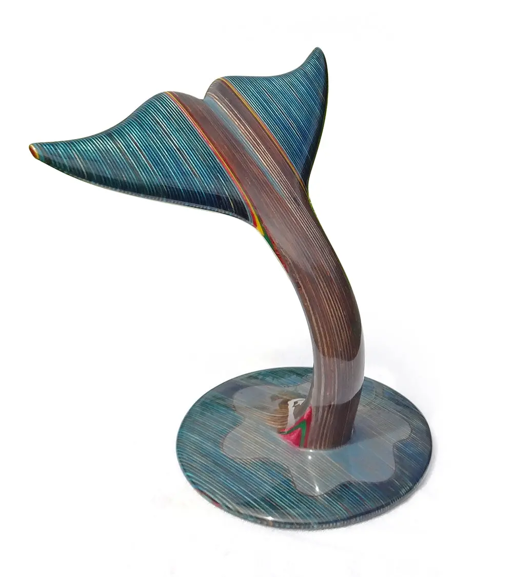 Wood Sculpture "Whale Tail" By Rock Cross 1