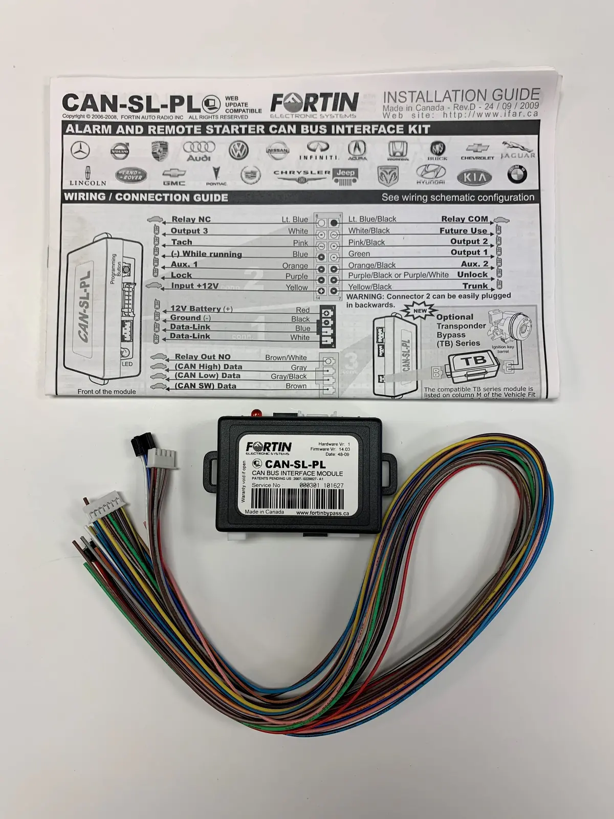 Fortin Can-Sl-Pl - Can Bus Data Interface Kit With Pats-Link 1