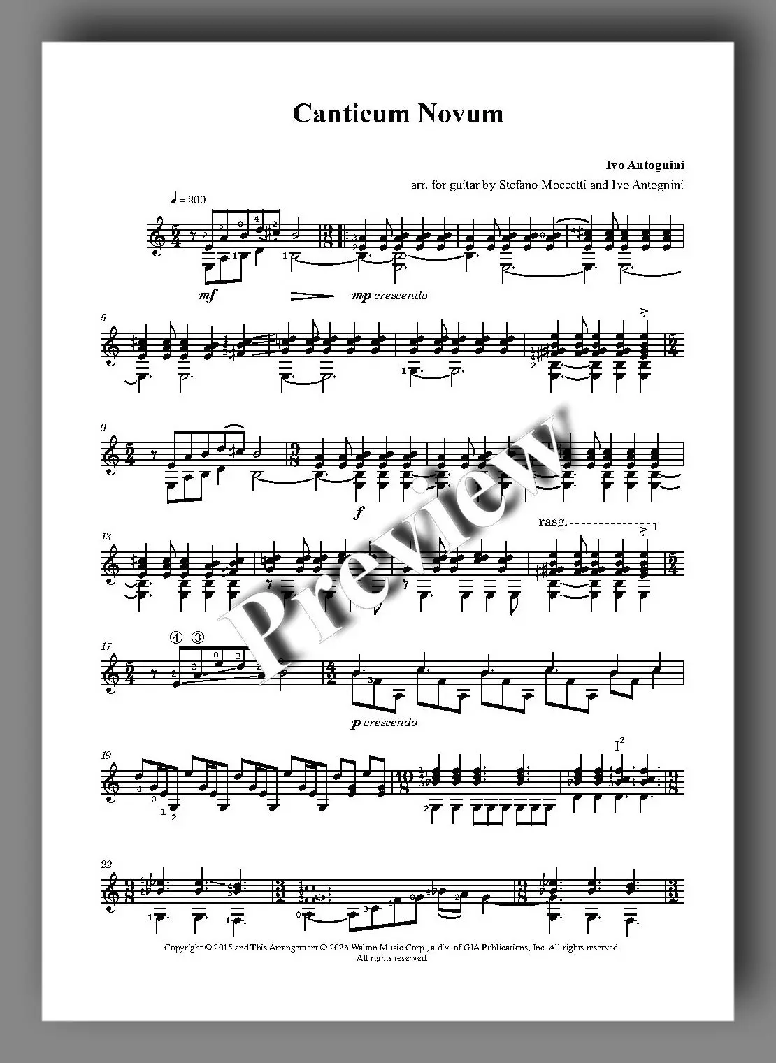 Antognini-Moccetti, Canticum Novum 2