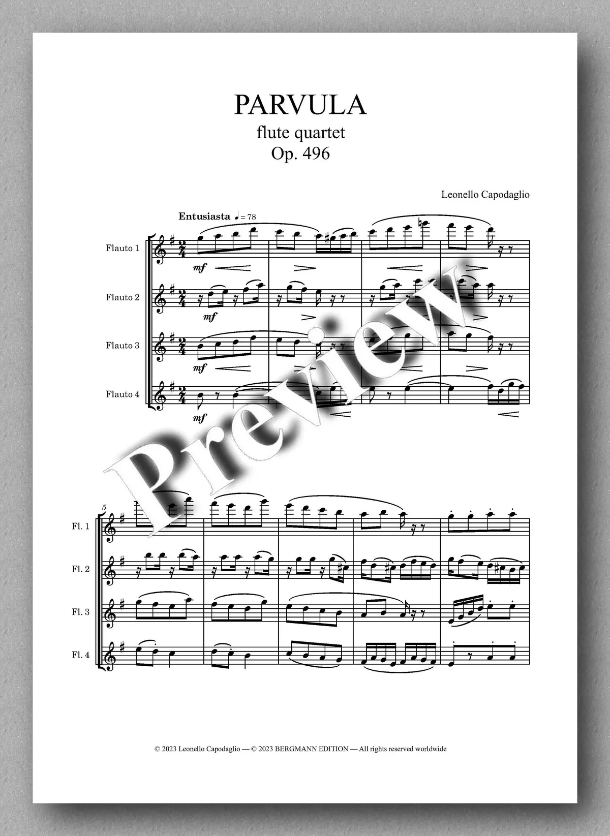 Capodaglio, Parvula, Op. 496 2