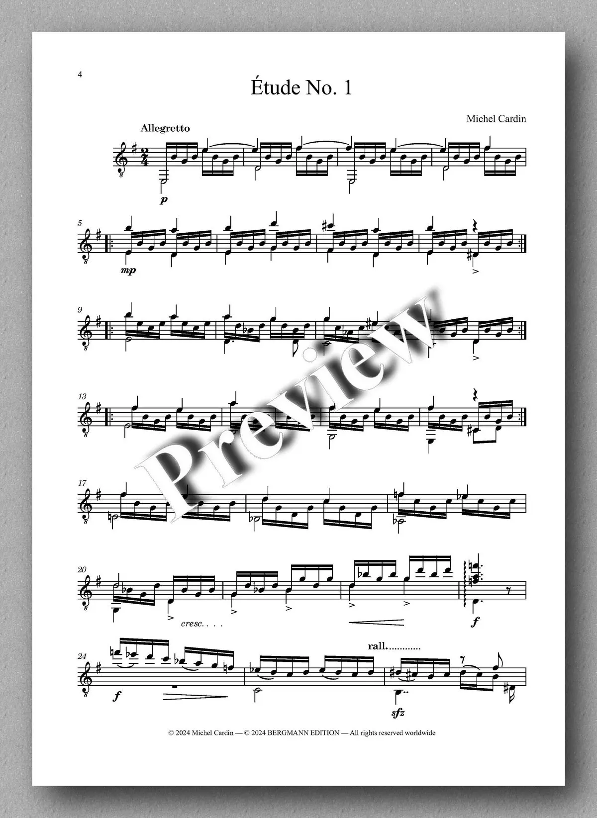 Cardin, Étude No. 1 2