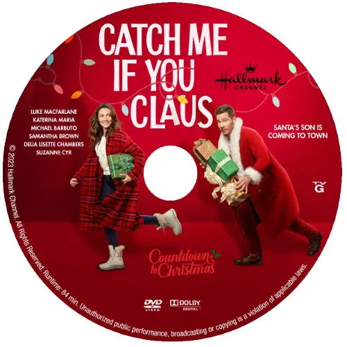 Catch Me If You Claus Dvd Christmas Movie 2023 Luke Macfarlane 1