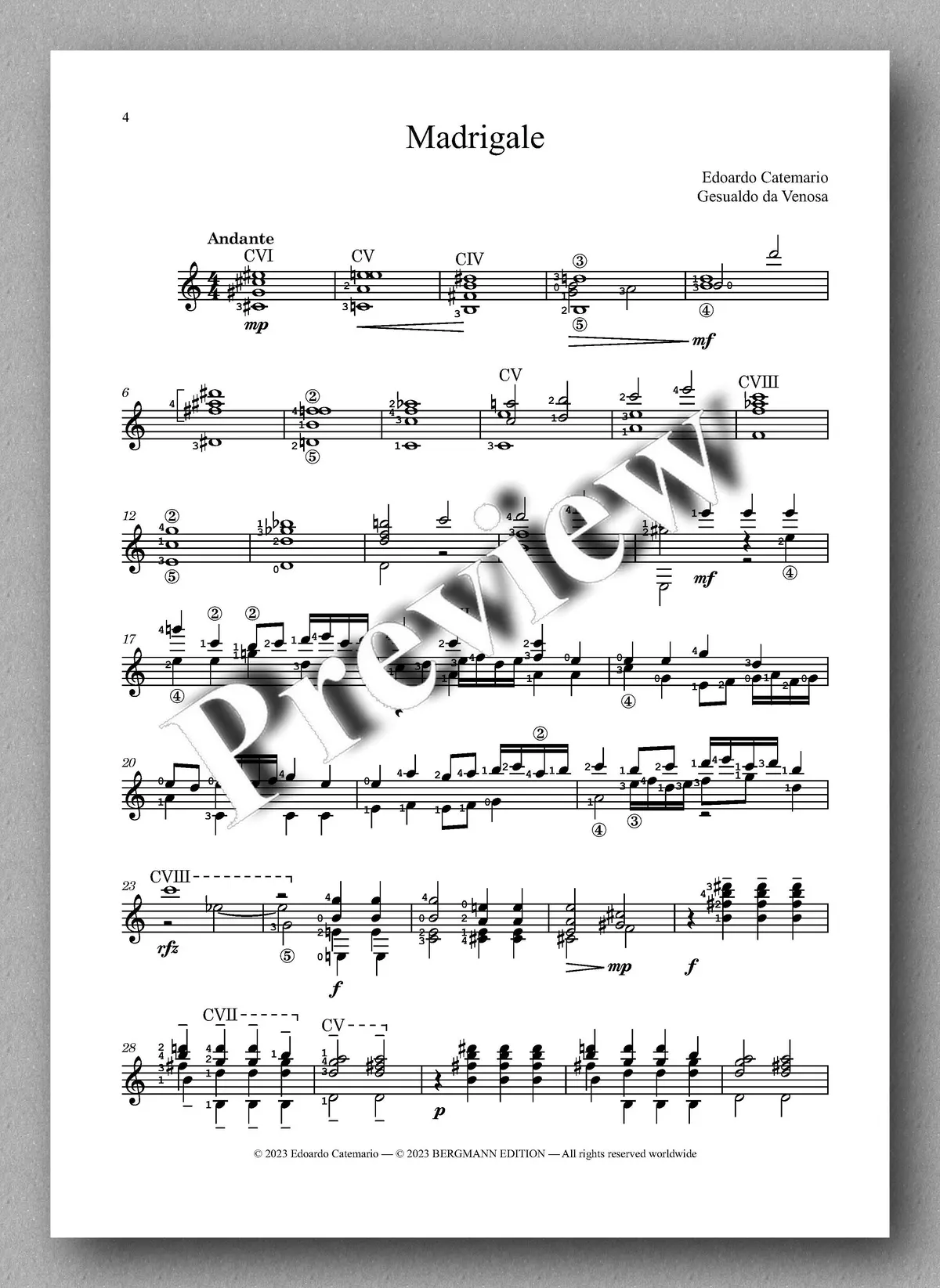 Catemario, Suite Gesualdiana 2