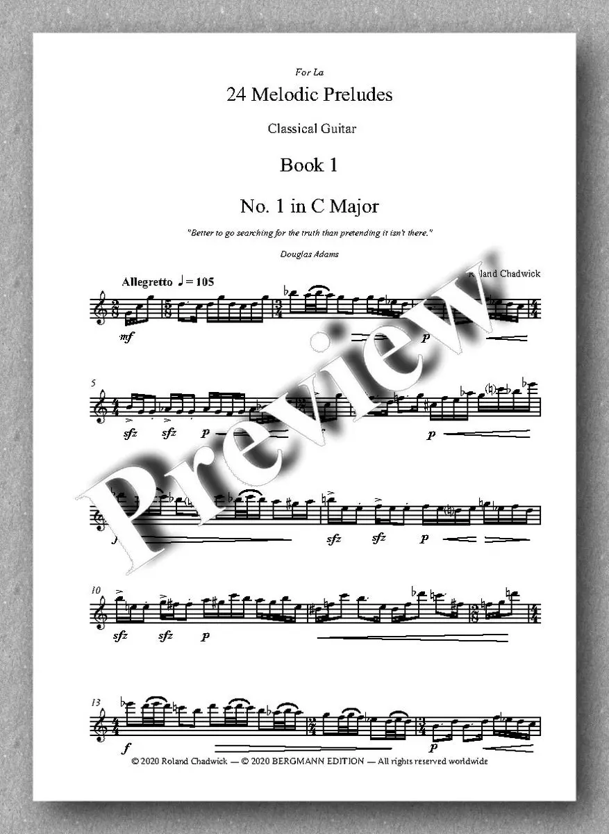 Chadwick, 24 Melodic Preludes, Book 1 2
