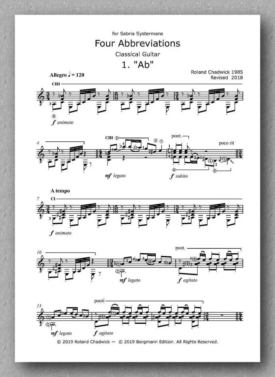 Chadwick, Four Abbreviations 2