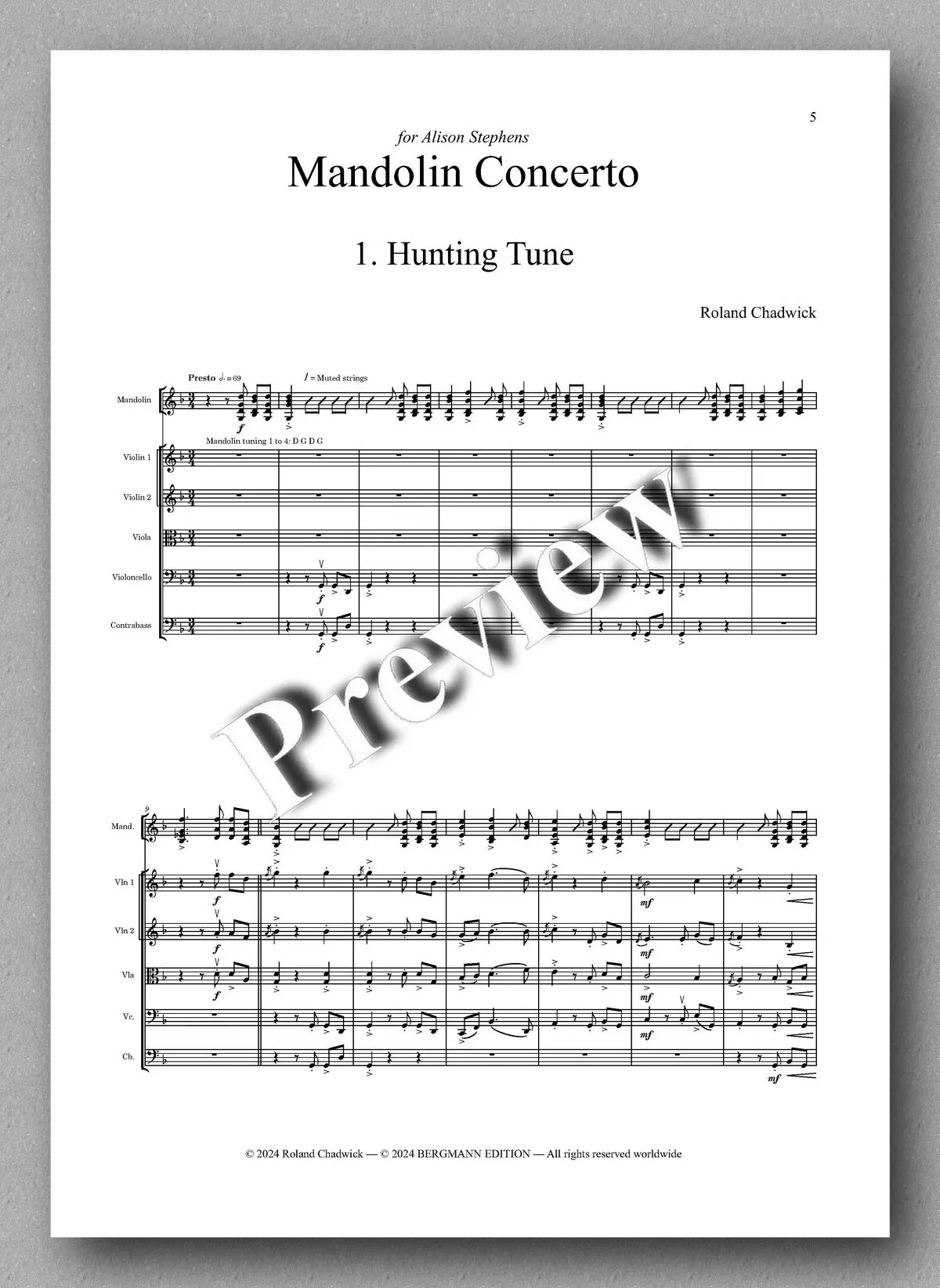 Chadwick, Mandolin Concerto, "Diana Of The Uplands" 2