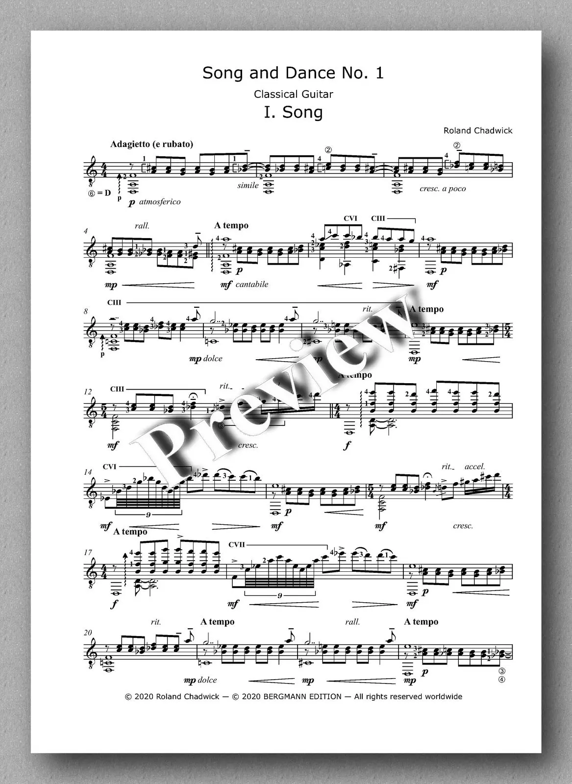 Chadwick, Song & Dance No. 1 2