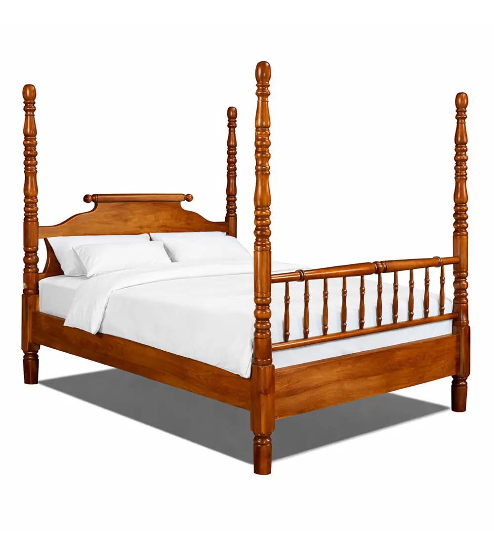 Scroll Grand Four Poster Koa Bed 1