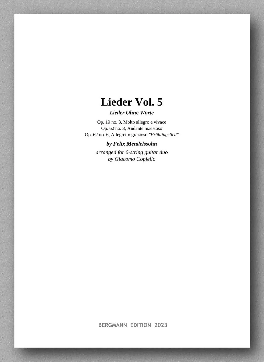 Mendelssohn-Copiello, Lieder, Vol. 5 2