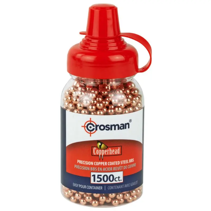 Crosman Copperhead .177 Caliber Precision Copper Coated Steel Bbs (1500Rnd Bottle) 1