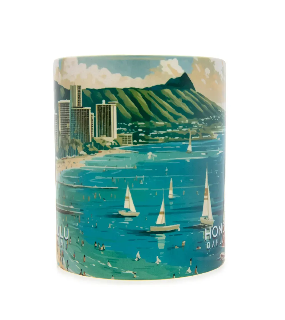 "Honolulu" Travel Art Mug 2