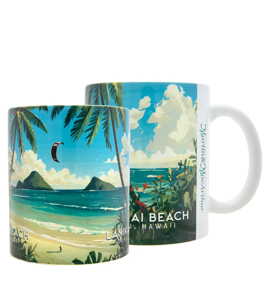 "Lanikai Beach" Travel Art Mug 1