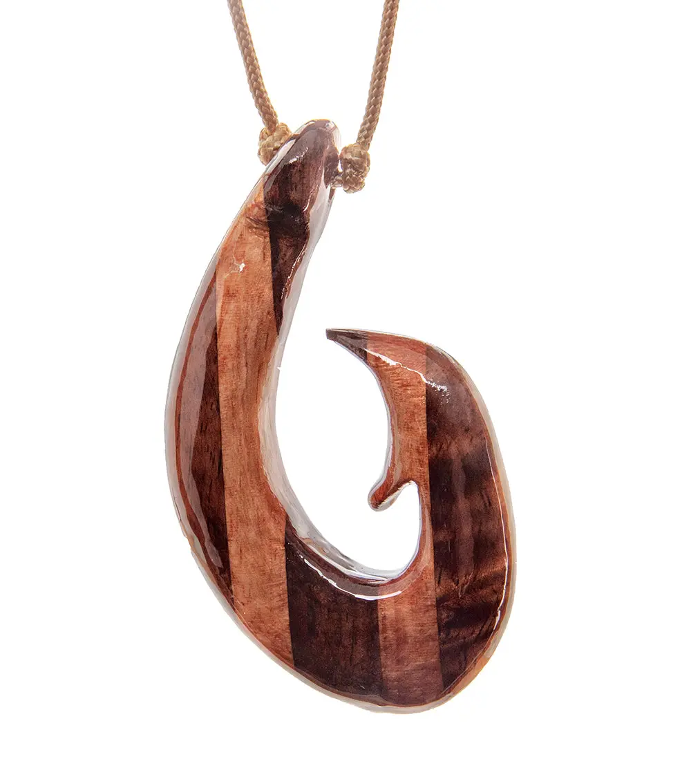 5 Piece Ulua Hook Koa Maple Hook Pendant 1