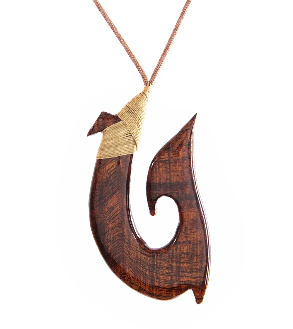 Curly Koa Hook Pendant 1