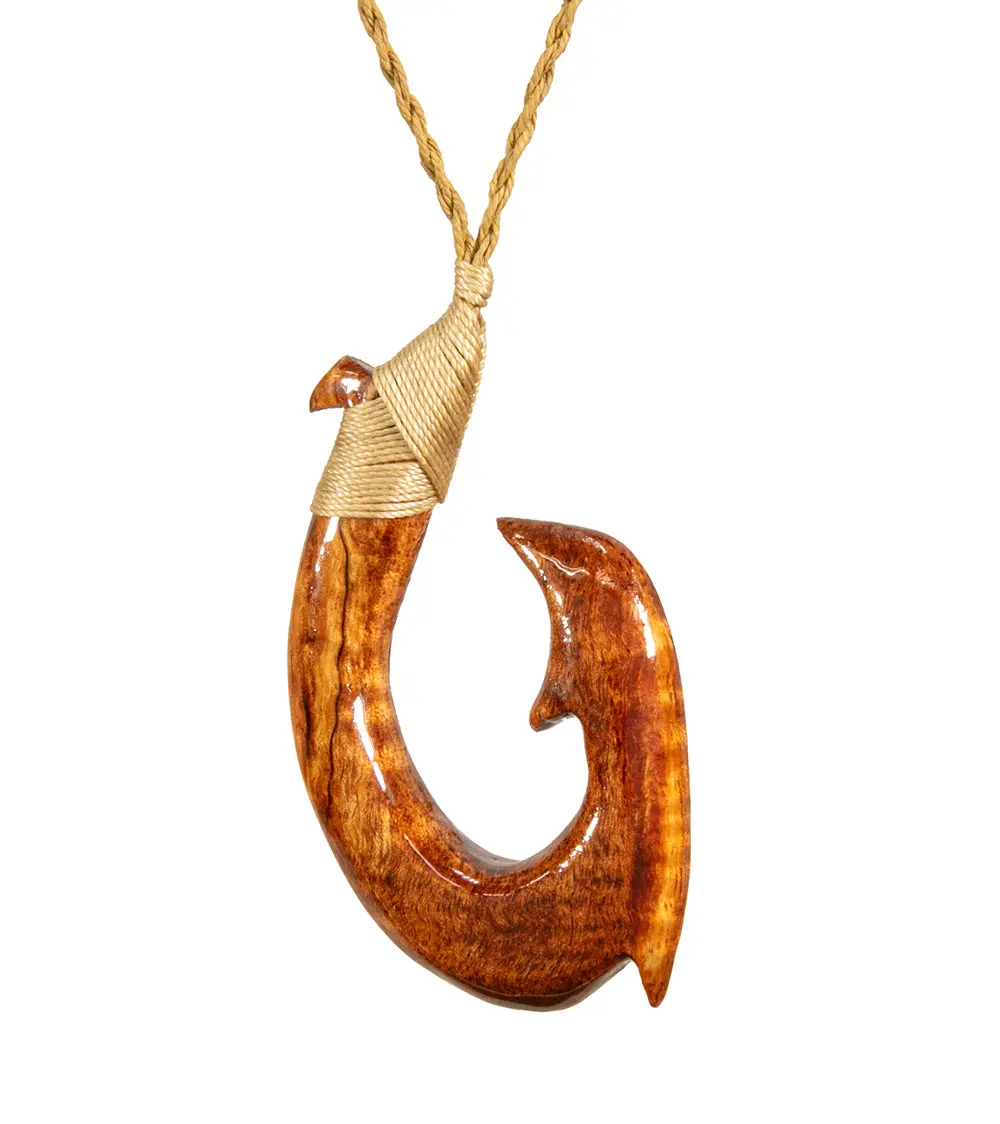 Curly Koa Hook Pendant 1