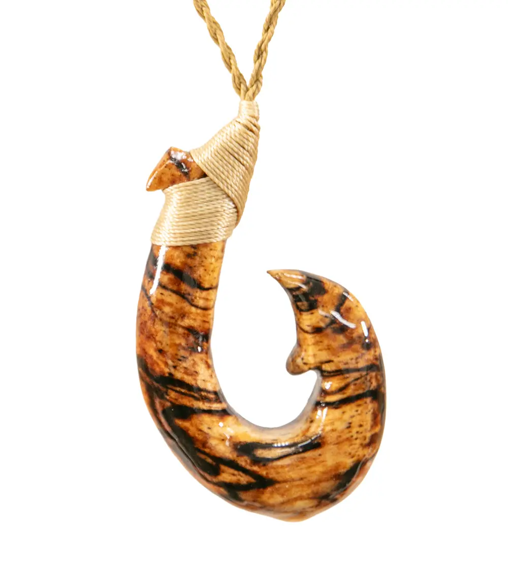 Spalted Koa Hook Pendant 1