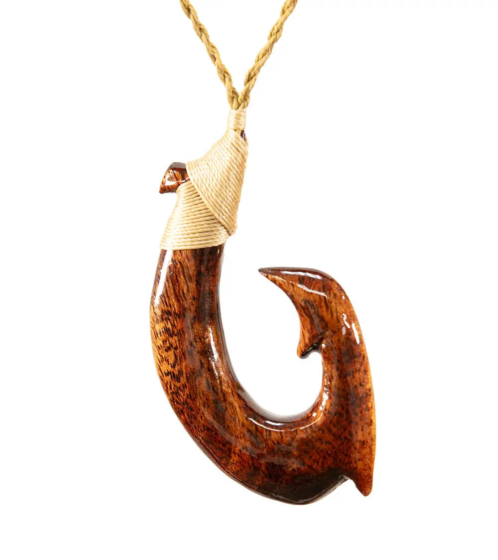 Curly Koa Hook Pendant 1
