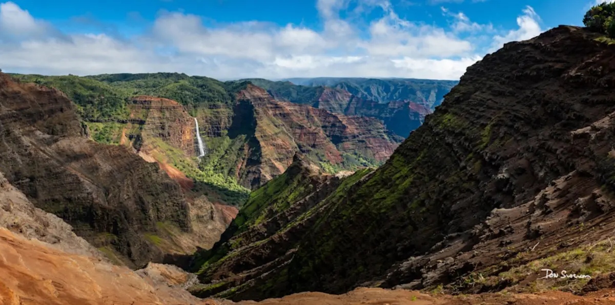 Waimea Canyon Waterfall By Don Slocum 1