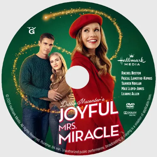 Debbie Macomber's Joyful Mrs. Miracle Dvd Movie 2024 Rachel Boston 1