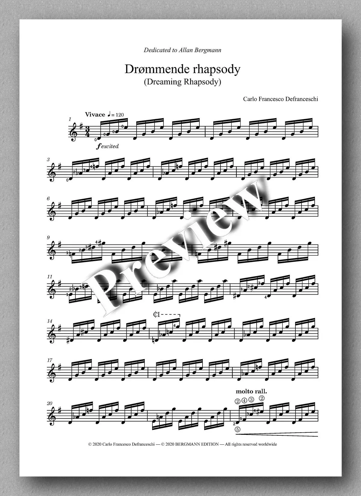 Defranceschi, Drømmende Rhapsody 2