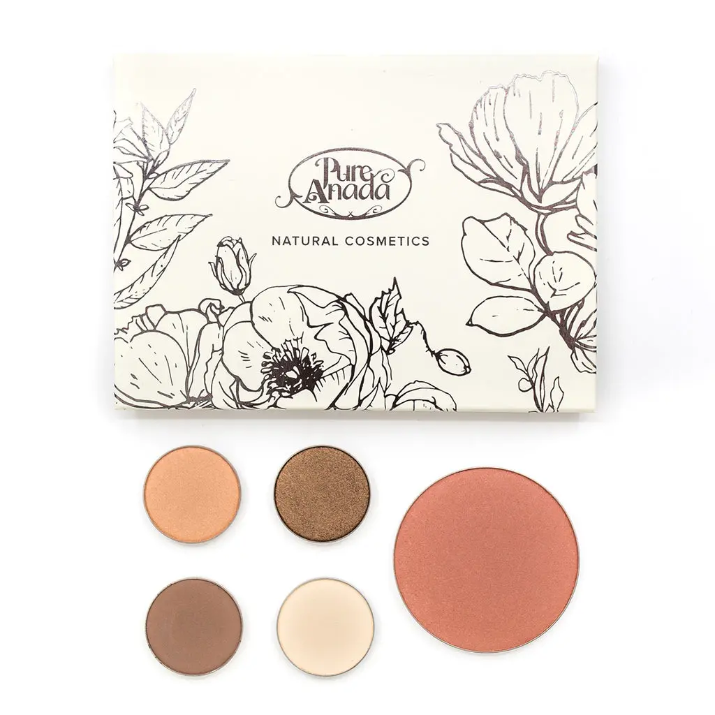 Natural Eye & Cheek Makeup Compact Palette - Demure By Pure Anada 1